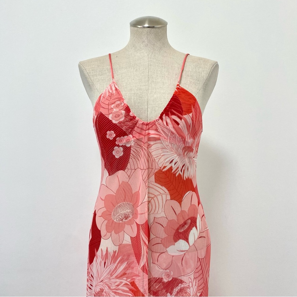 La SENZA Pink & Red Floral Slip Dress - Picture 8 of 13